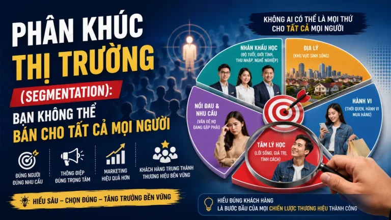 Phân khúc thị trường (Segmentation): Bạn không thể bán cho tất cả mọi người.
